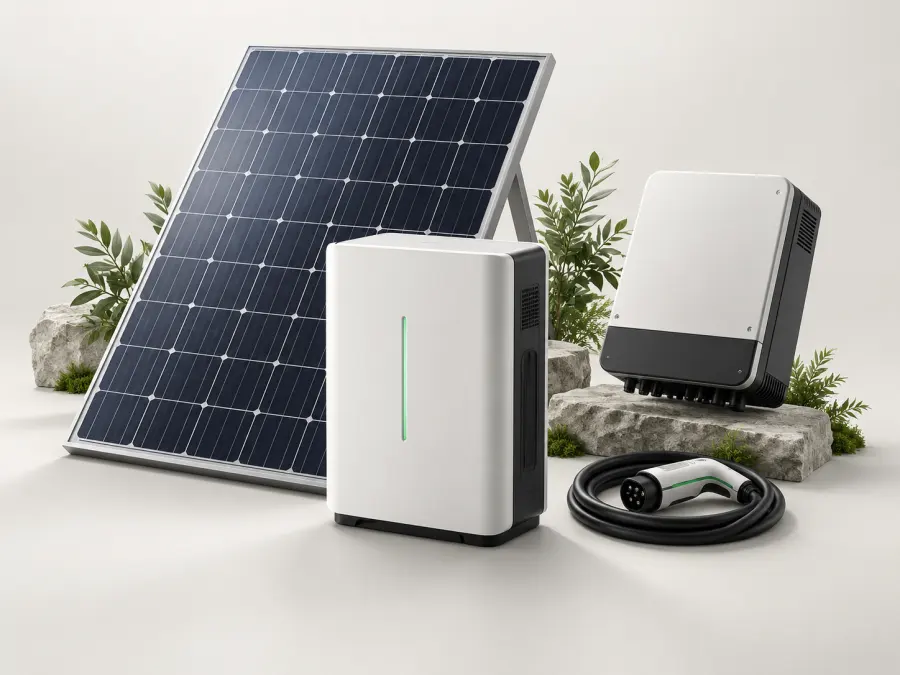 New energy & storage — 3D category illustration