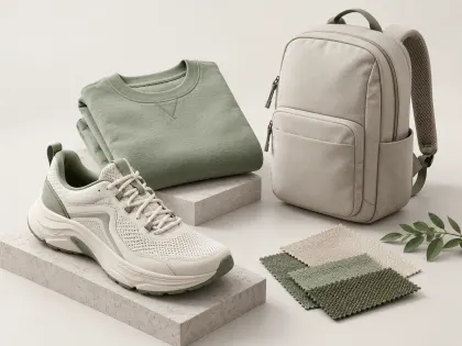 Apparel, textiles & bags category illustration