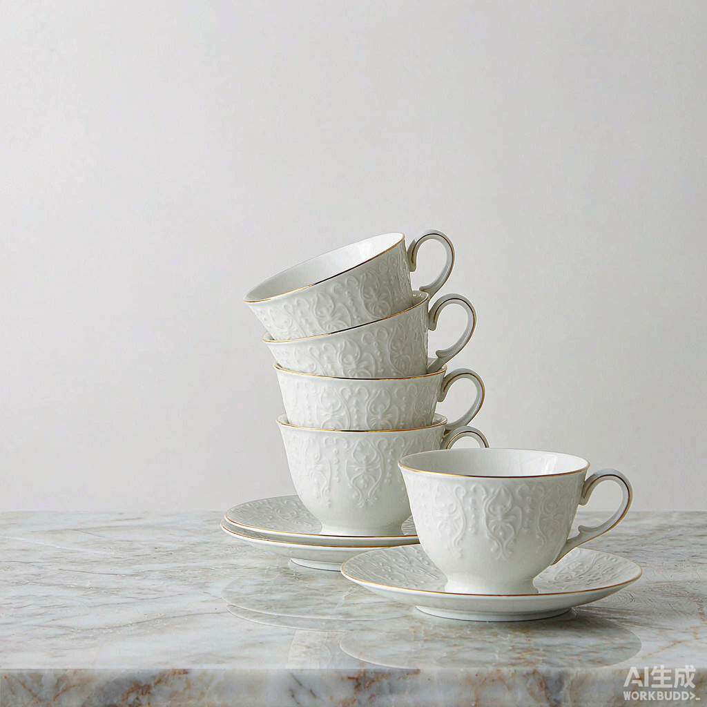 Bone China Coffee Cup & Saucer Set